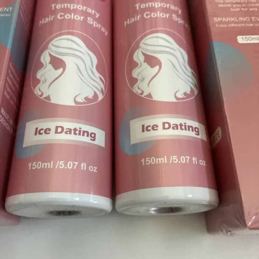 Lot Of 2 Temporary Hair Color Spray 5.07 fl oz Ice Dating Dye Washable Halloween